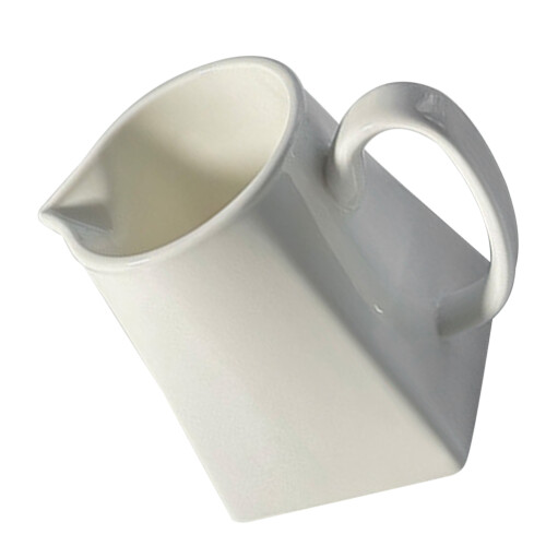 3Pcs Elegant White Ceramic Milk Creamer Pitchers for Coffee Tea 1