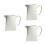 3Pcs Elegant White Ceramic Milk Creamer Pitchers for Coffee Tea 3