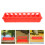 5Pcs Red Plastic Poultry Feed Tray Spill Proof Feeder for Chickens 10