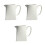 3Pcs Elegant White Ceramic Milk Creamer Pitchers for Coffee Tea 8