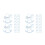 48Pcs Sky-Blue Acrylic Mini Rocking Shower Table Scatter 6