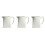3Pcs Elegant White Ceramic Milk Creamer Pitchers for Coffee Tea 9