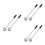 6Pcs Silver Window Push Rod Tool for High Windows and Curtain Control 5