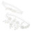 2Paare Weiße Hochzeit Strumpfhalter Elastisch Spitze Mit Perlendekor 3
