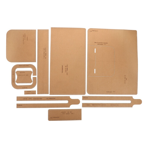 3Sets DIY Kraftpapier Schablonen Khaki Für Ledertaschen