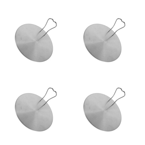 4Stk Universal Heizadapter Platte Für Induktionsherd Silber 2