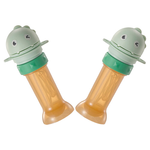 8Stk Kinder Grün PP Silikon Trinkflasche 1