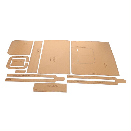 3Sets DIY Kraftpapier Schablonen Khaki Für Ledertaschen 2