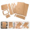 3Sets DIY Kraftpapier Schablonen Khaki Für Ledertaschen 11
