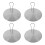4Stk Universal Heizadapter Platte Für Induktionsherd Silber 4