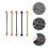 5Stk Ohrschmuck Lange Spitz Stäbe Ohrstecker 2