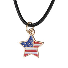 12St Amerikaanse Kettingen Met Waxkoord, Patriottische Sieraden