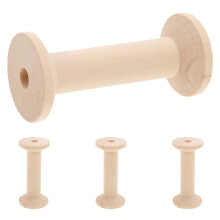 8Stk Nähgarn Holzspulen Beige Für Handarbeit Und DIY Projekte