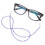 3Stk Brillenhalter Mit Kristallperlen, Verstellbar, -Clear 1