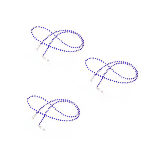 3Stk Brillenhalter Mit Kristallperlen, Verstellbar, -Clear 2
