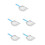 5Stk Katzenklo Sky-Blue Robust & Wiederverwendbar 10