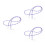 3Stk Brillenhalter Mit Kristallperlen, Verstellbar, -Clear 6