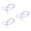 3Stk Brillenhalter Mit Kristallperlen, Verstellbar, -Clear 4