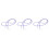 3Stk Brillenhalter Mit Kristallperlen, Verstellbar, -Clear 7