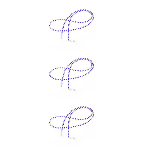3Stk Brillenhalter Mit Kristallperlen, Verstellbar, -Clear 1