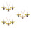 3Stk Bee Schmuckset Gelb Mode Halskette Ohrringe Set 4
