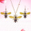3Stk Bee Schmuckset Gelb Mode Halskette Ohrringe Set 11