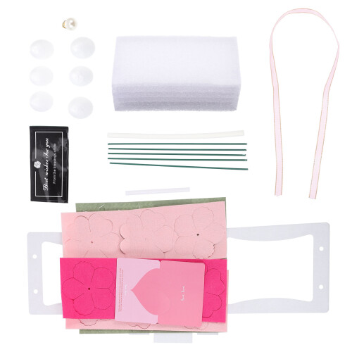 2Sets DIY Blumen Korb Bastelmaterial Kinder Handwerksset Bunt Für Deko 2