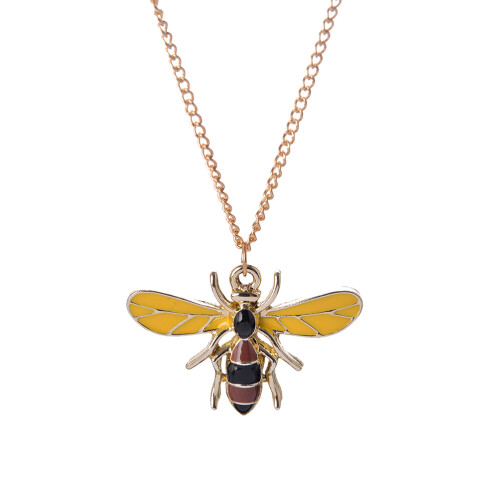 3Stk Bee Schmuckset Gelb Mode Halskette Ohrringe Set 2