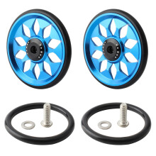 2Sets Klapprad Zubehör Leichte Blaue Hilfsräder Aluminium