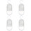 4Pièces Déshumidificateurs Plastiques Blancs Pour Armoire Rangement 7