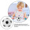 2Pièces Balle De Jeu Éducative Blanche En PVC Pour Loisirs En 10