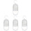 4Pièces Déshumidificateurs Plastiques Blancs Pour Armoire Rangement 4
