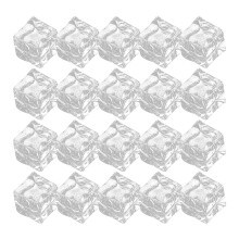 100Stk Wiederverwendbare Acryl Fake Eiswürfel Transparent