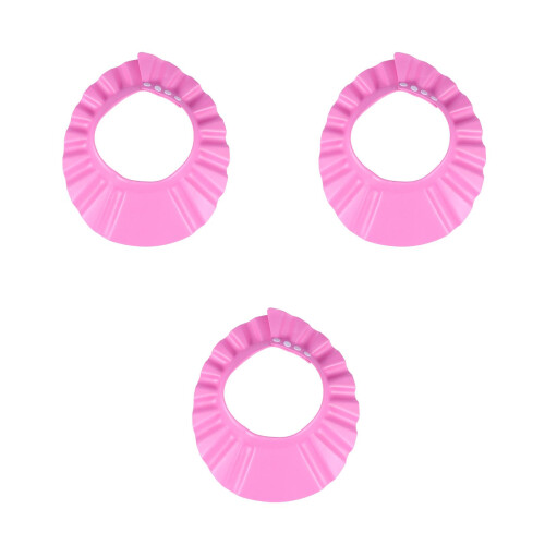 3Pièces Protections De Bain Bébé Rose Anti- Ajustables 2