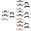 4Ensembles Moustaches Et Barbes Pour 7