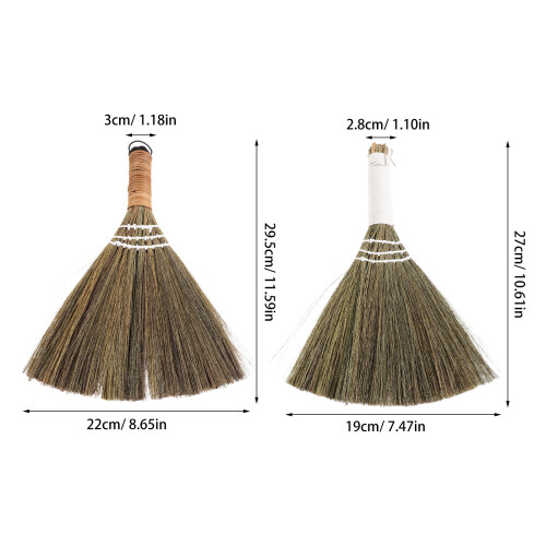 2Pièces Balais En Douce Marron Pour Balayage Intérieur Patio 1