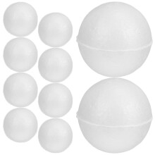 192Pcs White Foam Balls for Crafts Smooth Polystyrene DIY Art Projects