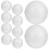 192Pcs White Foam Balls for Crafts Smooth Polystyrene DIY Art Projects 1