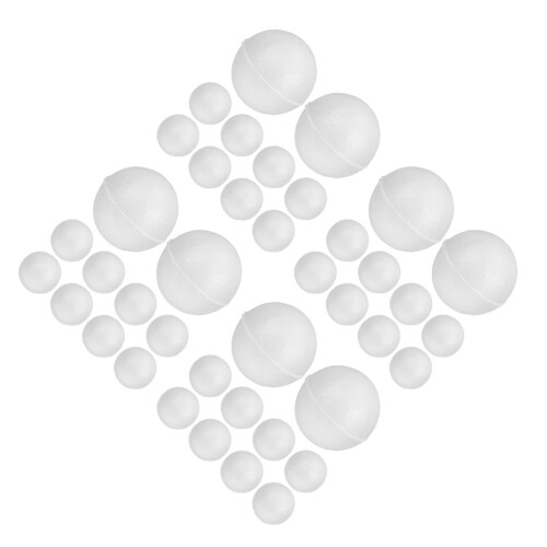 192Pcs White Foam Balls for Crafts Smooth Polystyrene DIY Art Projects 2