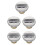 5Pcs Durable Silver Iron Motorcycle Gas Tank Cap Easy Installation 5