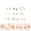 18Paires Boucles D'oreilles Dorées Cœur Étoile Simple 6