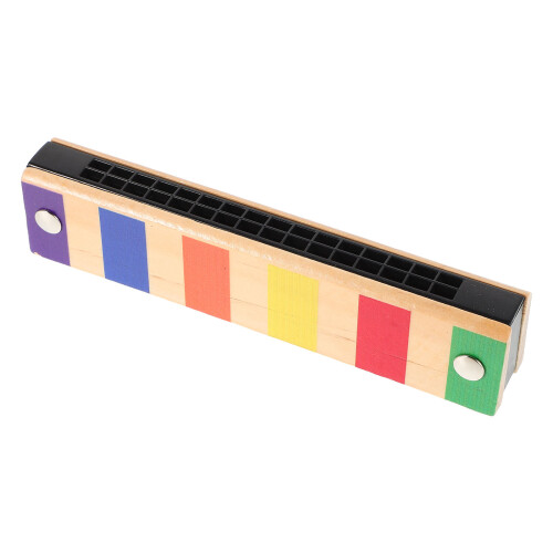 3Pièces Harmonica Jouet Bois 16 Trous Enfants