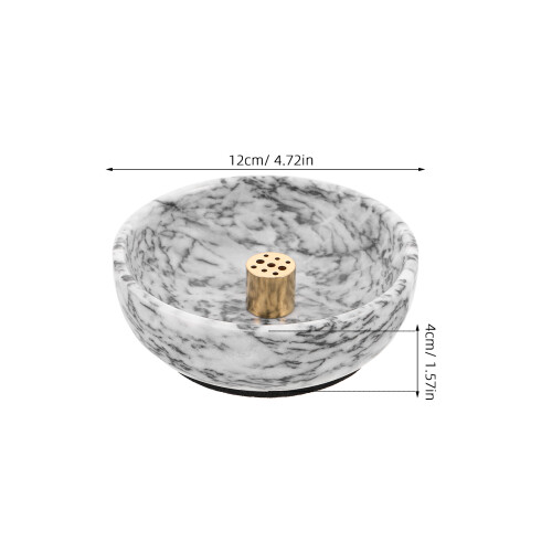 Decorative White Marble Sage Holder and Ash Catcher for Home 2