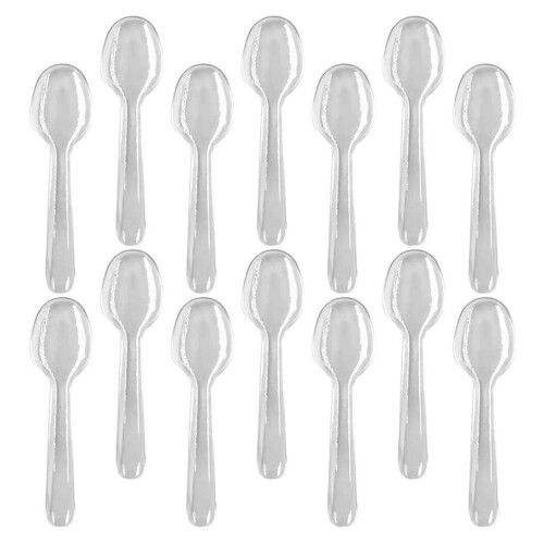 600Pièces Cuillères Courtes Transparent Dessert Gâteau 1