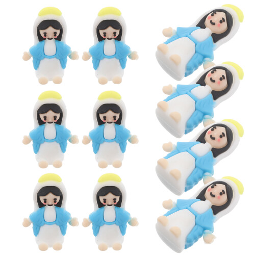 50Pièces Mini Décorations Maria PVC Pour Gâteau Et Micro Paysage 1