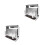 2Pièces Bloc Couteaux Acier Rangement Multi Usage Cuisine Argent 5