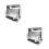 2Pièces Bloc Couteaux Acier Rangement Multi Usage Cuisine Argent 4