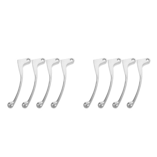 8Pcs Precision Engineered Silver Steel Motorcycle Clutch Brake Handles 2