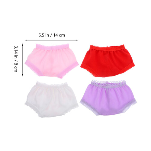 8Pcs Reusable Toy Doll Panties Lightweight Polyester Doll Clothes 1