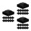 36Pcs Black ABS Protective Fence Post Caps for Garden Use 5
